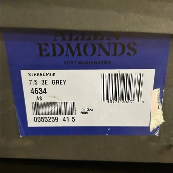 Allen Edmonds Mens Strandmok Oxford Slate 7.5 3E - Picture 10 of 10